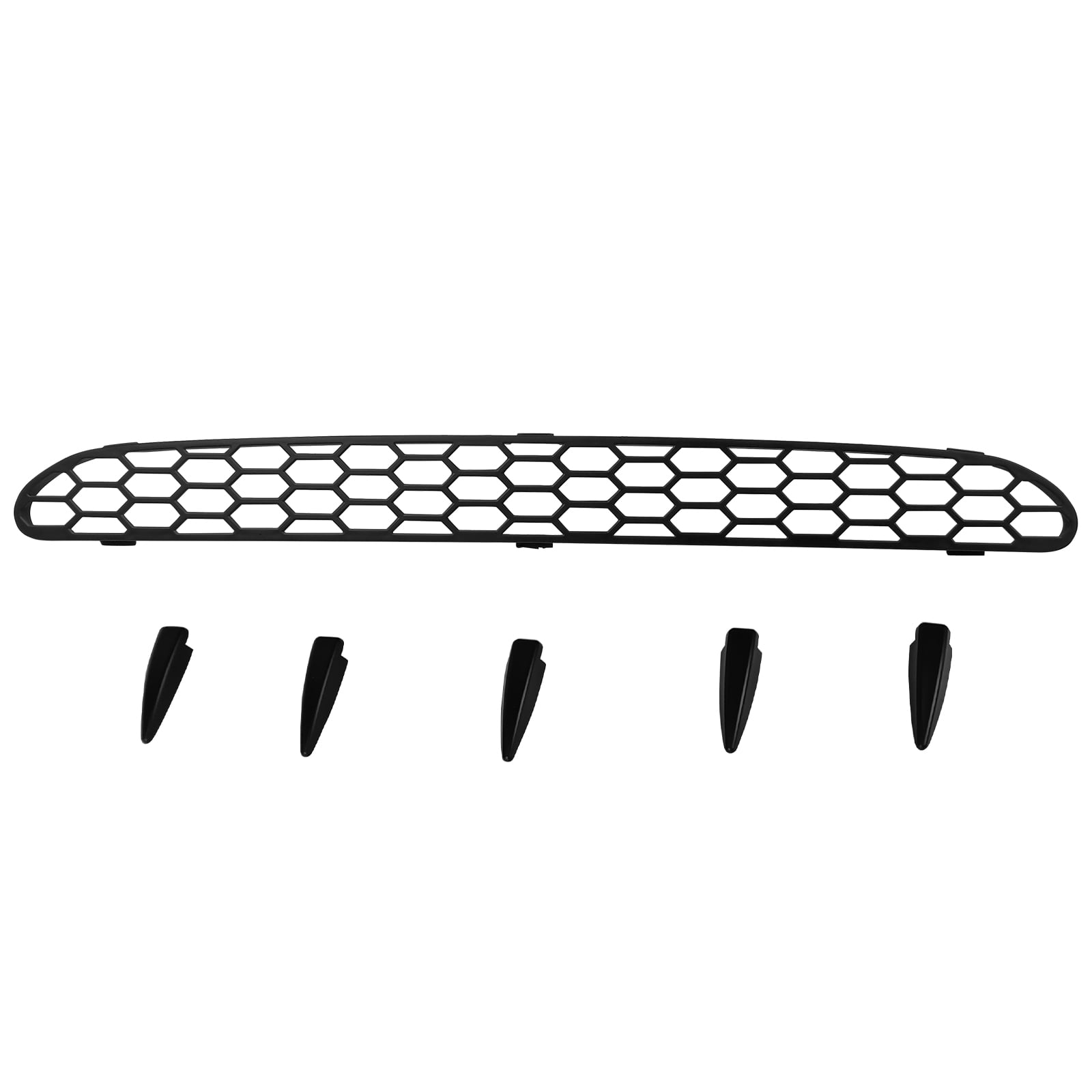 Ikon Motorsports Front Hood Air Vent Mesh Grille for 2015-2021 Subaru WRX & WRX STI 4th Sedan 4-Door Unpainted Black Polypropylene PP