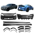 thumbnail image 1 of Ikon Motorsports Front & Rear Bumper Cover, Compatible with 2015-2023 Dodge Charger, Widebody Style Unpainted Black PP Replacement Bumper Conversion with Fender Flares, Side Skirts and Diffuser Lip, 1 of 7