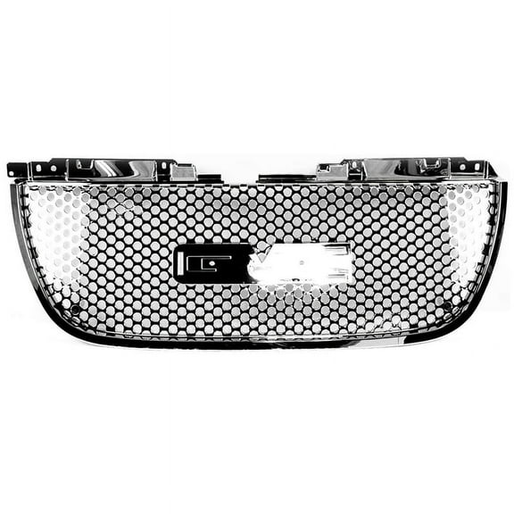 Ikon Motorsports Grille - Fits 07-13 GMC Yukon Denali Round Hole Grille Grill Chrome
