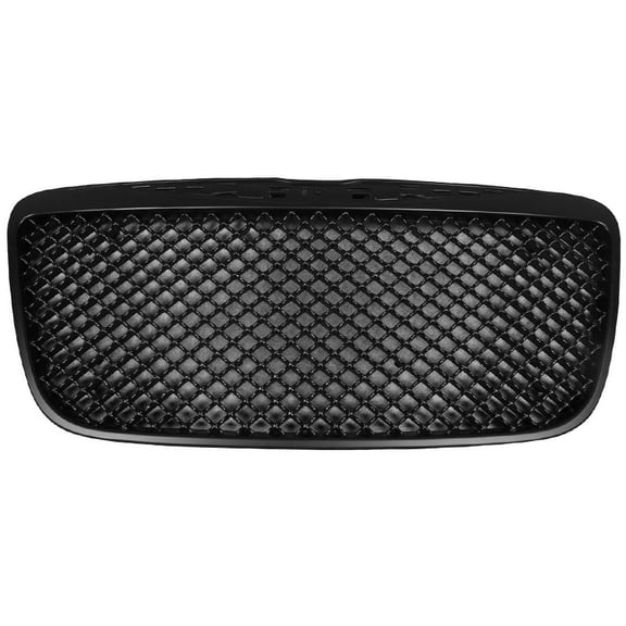 Ikon Motorsports Grille - Fits 11-14 Chrysler 300 300C B Style Mesh Style Front Grill Grille Black - ABS
