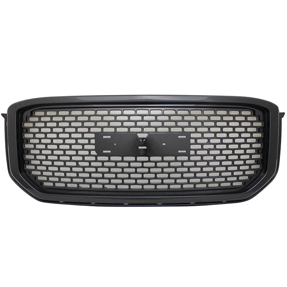 Ikon Motorsports Grille - Fits 15-16 GMC Yukon XL Mesh Style Front Grille Grill ABS Black