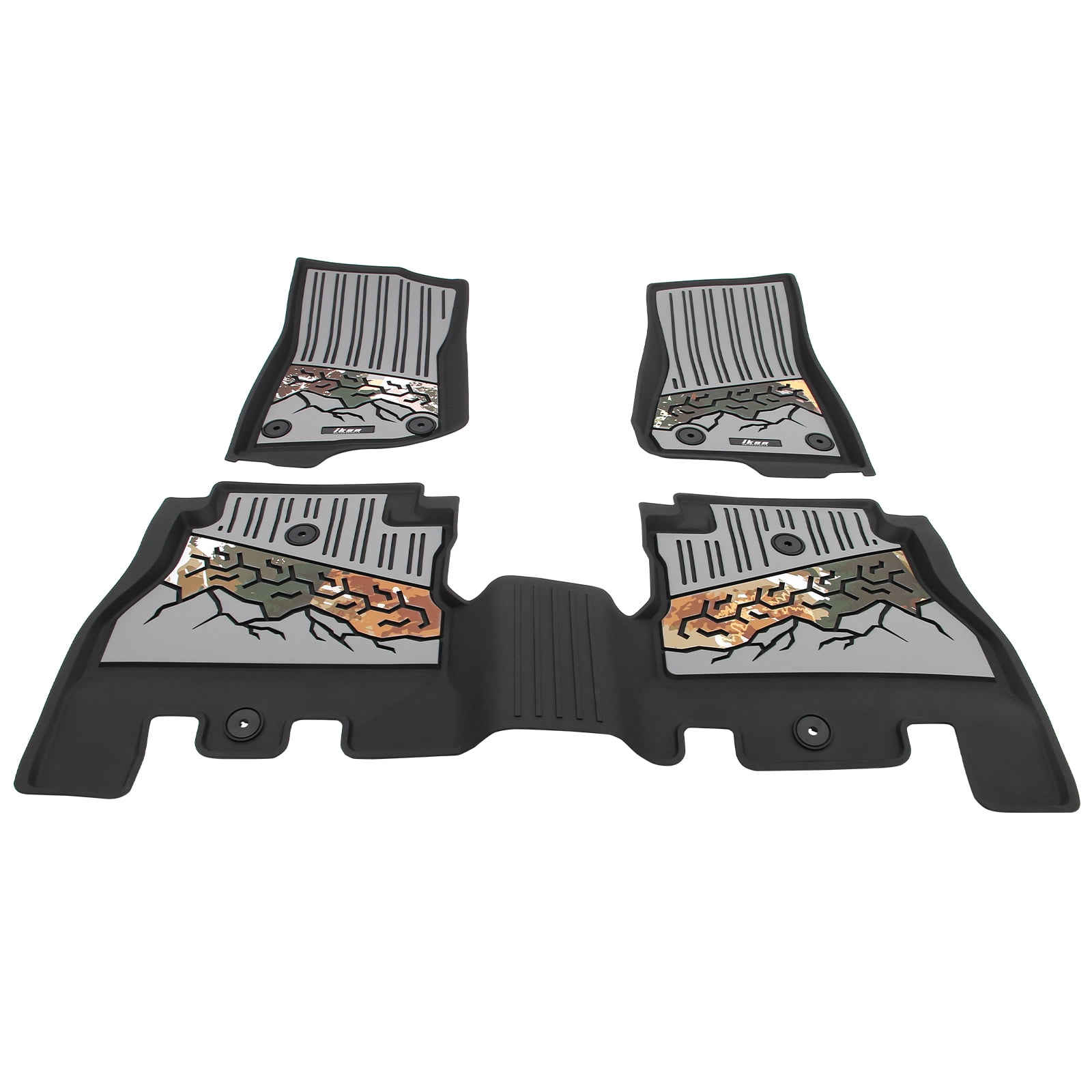 Ikon Motorsports Heavy Duty 3D Floor Mats Compatible With 2018-2025 ...