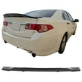 thumbnail image 1 of Ikon Motorsports High Kick Trunk Spoiler Wing Fits 2009-2014 Acura TSX Sedan, R Style Carbon Fiber Print ABS Rear Decklid Lip, 1 of 8