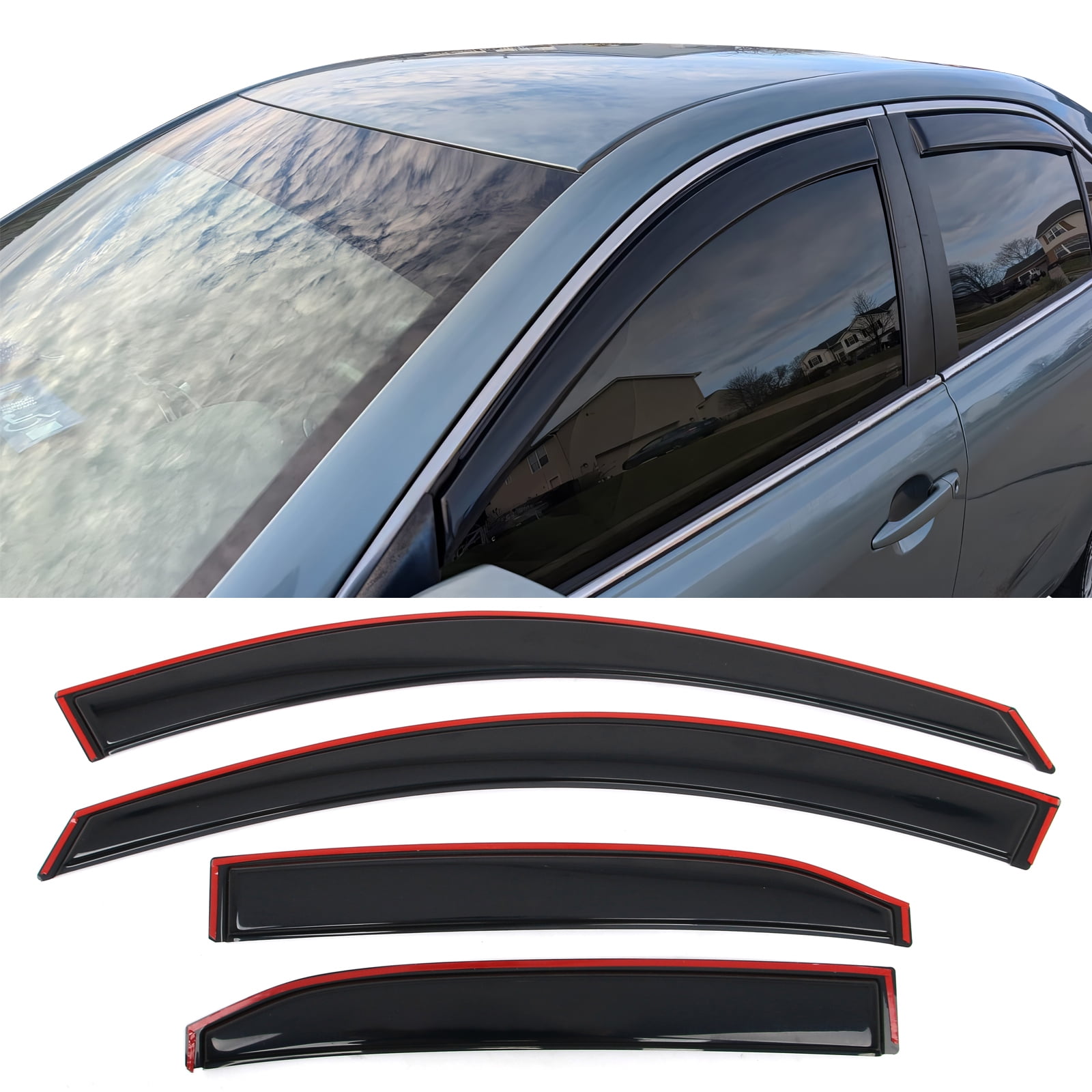 Window Visor Vent Shade Sun Rain Deflector Guards For Toyota Camry 2007-2011 - Walmart Supplies Window Visor Vent Shade Sun Rain Deflector Guards For Toyota Camry 2007-2011 - Walmart Supplies