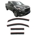 thumbnail image 1 of Ikon Motorsports In-Channel Window Visors Fits 2017-2026 Honda Ridgeline, Slim Style Side Door Rain Vent Guard Deflectors, Acrylic Smoke 4PCS, 1 of 9
