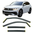 thumbnail image 1 of Ikon Motorsports In-Channel Window Visors Sun Shades Vent Rain Guards Side Deflectors for 2018-2024 VW Volkswagen Tiguan Black PC Polycarbonate 4PCS, 1 of 9