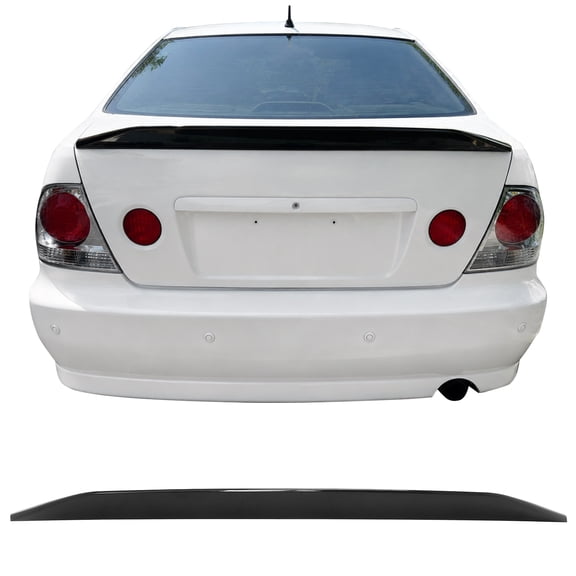 Ikon Motorsports JDM Duckbill Trunk Spoiler Fits2001-2005 Lexus IS300, Gloss Black ABS Rear Wing Lip