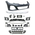 thumbnail image 1 of Ikon Motorsports M340 Style Front/Rear Bumper Covers W/ Sensor Holes/Fog Covers NO ACC + M-Tech Style Side Skirts W/Ambient Light Compatible With 2019-2022 BMW G20 Sedan 4-Door Unpainted Black, 1 of 4