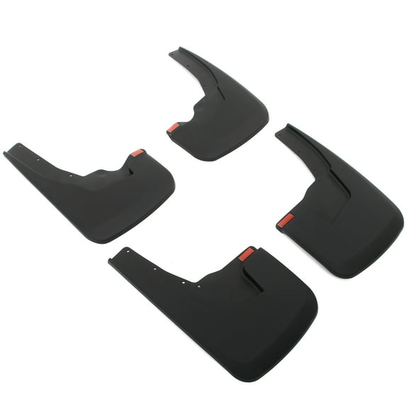 Ikon Motorsports Mud Flaps Splash Guards Fits 2019-2024 Dodge Ram 1500 With OE Fender Flares, Textured Black PP Front & Rear Side Mudflaps Accessories 4PCS