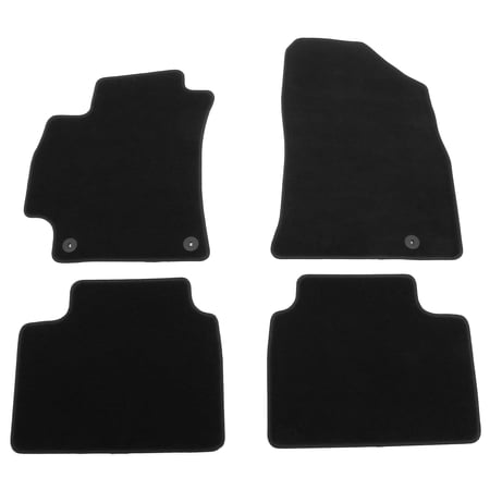 Ikon Motorsports Nylon Car Floor Mats Compatible with 2025-2026 Kia K4, OE Fitment Style Black Driver Passenger Car Carpets, Front Rear 4PCS Full Set