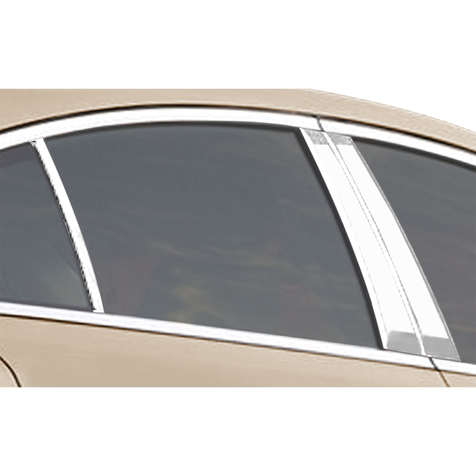 Ikon Motorsports Pillar Post Compatible With 20092014 Acura TL, Mirror Finish Stainless Steel