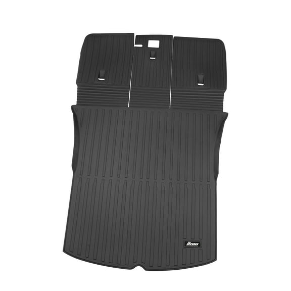 Ikon Motorsports Protector Backrest Cover With Trunk Mat Compatible with 2020-2023 Tesla Model Y Black TPE All Weather Waterproof Anti-Slip Frunk Trunk Under Cargo Liner Mat