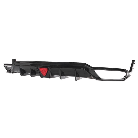 Ikon Motorsports Rear Aprons Compatible With 2022-2024 Honda Civic Sport Touring Hatchback, Gloss Black PP Added On Rear Bumper Lip Splitter Diffuser Canards Pair 3PCS