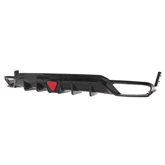 Ikon Motorsports Rear Aprons Compatible With 2022-2024 Honda Civic Sport Touring Hatchback, Gloss Black PP Added On Rear Bumper Lip Splitter Diffuser Canards Pair 3PCS