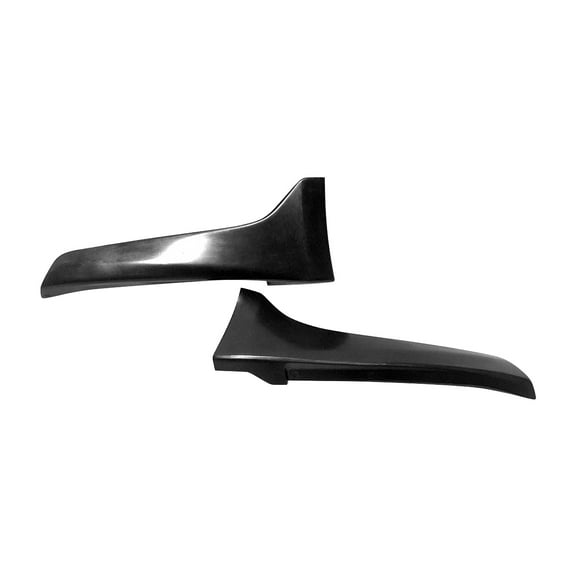 Ikon MotorsportsRearAprons Compatible with2014-2017 INFINITI Q50 OE Style Unpainted Black PU Polyurethane Rear Bumper Lip Lower Side Spat Valance Winglet Canard Protector 2PCS