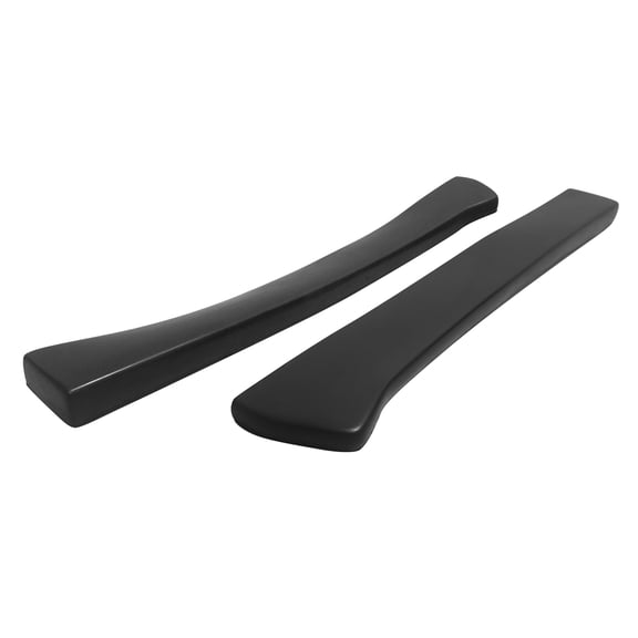 Ikon Motorsports Rear Aprons Universal Fit 13" x 2" Unpainted Black PU CS Style Rear Bumper Lip Lower Side Spat Valance Winglet Canard Protector 2PCS for Most Cars Sedan Coupe Hatchback Wagon