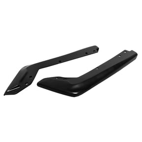 Ikon MotorsportsRear Aprons Universal Fit16" x 6.5" Unpainted Black STI Style PU Rear Bumper Lip Lower Side Spat Valance Winglet Canard Protector 2PCS for Most Cars Sedan Coupe Hatchback Wagon