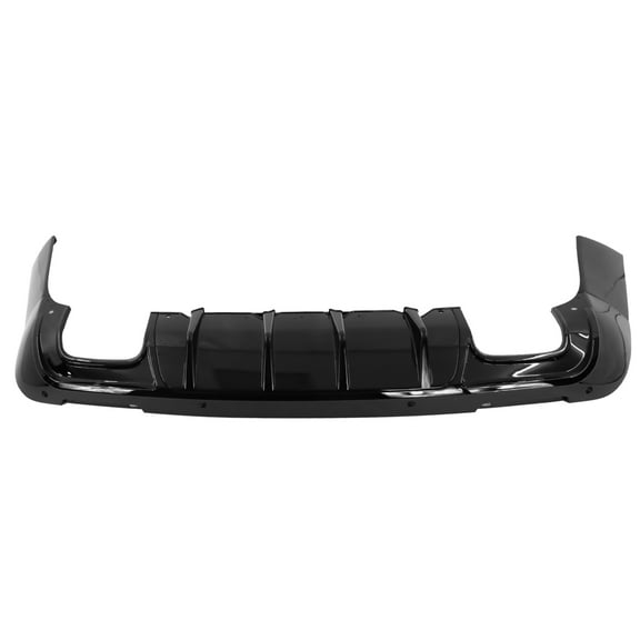 Ikon Motorsports Rear Bumper Diffuser Compatible with 15-22 Dodge Challenger Rear Bumper Diffuser Spoiler Cover + Ikon V3 Style Diffuser Fin - Gloss Black PP