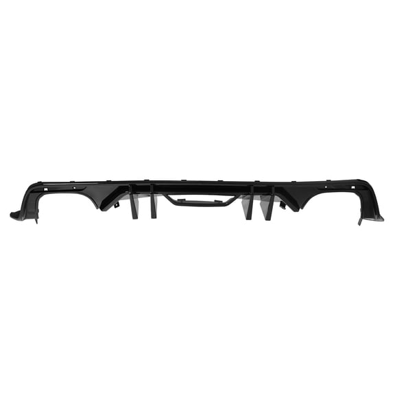 Ikon Motorsports Rear Bumper Lip Fits 2015-2017 Ford Mustang GT V6, Competition Style Gloss Black PP Rear Lower Spoiler Chin Valance Splitter 4PCS