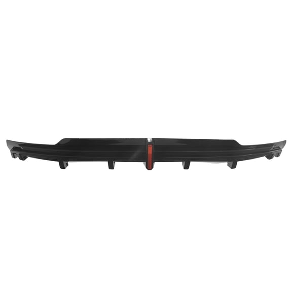 Ikon Motorsports Rear BumperLip W/ LED Brake Light Lamp Fits 2016-2021 Tesla Model S Gloss Black PP Rear Bumper Lower Shark Fin Lip Spoiler Splitter
