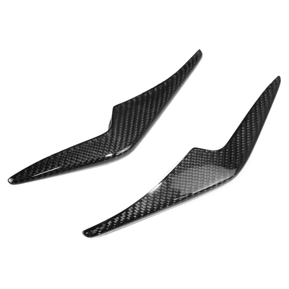 Ikon Motorsports Rear Bumper Side Aprons Compatible With 2019-2022 Toyota Corolla Hatchback 5-Door, TRD Style Corner Caps Valance Spats Carbon Fiber Add-On Canards Pair