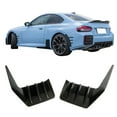 thumbnail image 1 of Ikon Motorsports Rear Bumper Side Fins Compatible With 2023-2024 BMW G87 M2, M Performance Style Diffuser Vent Canards Cover Dry Carbon Fiber Garnish Splitter Trim Pair, 1 of 9