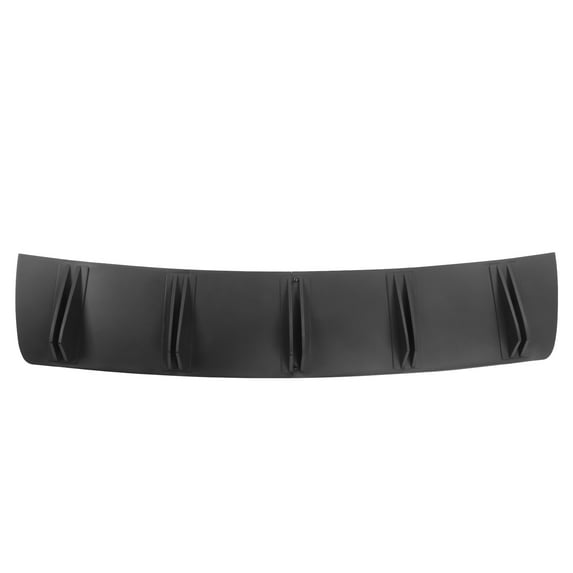 Ikon Motorsports Rear Diffuser Shark Fin Compatible With Universal 2PCS Design 33 Matte Black Rear Bumper Lip 5 Fins PP