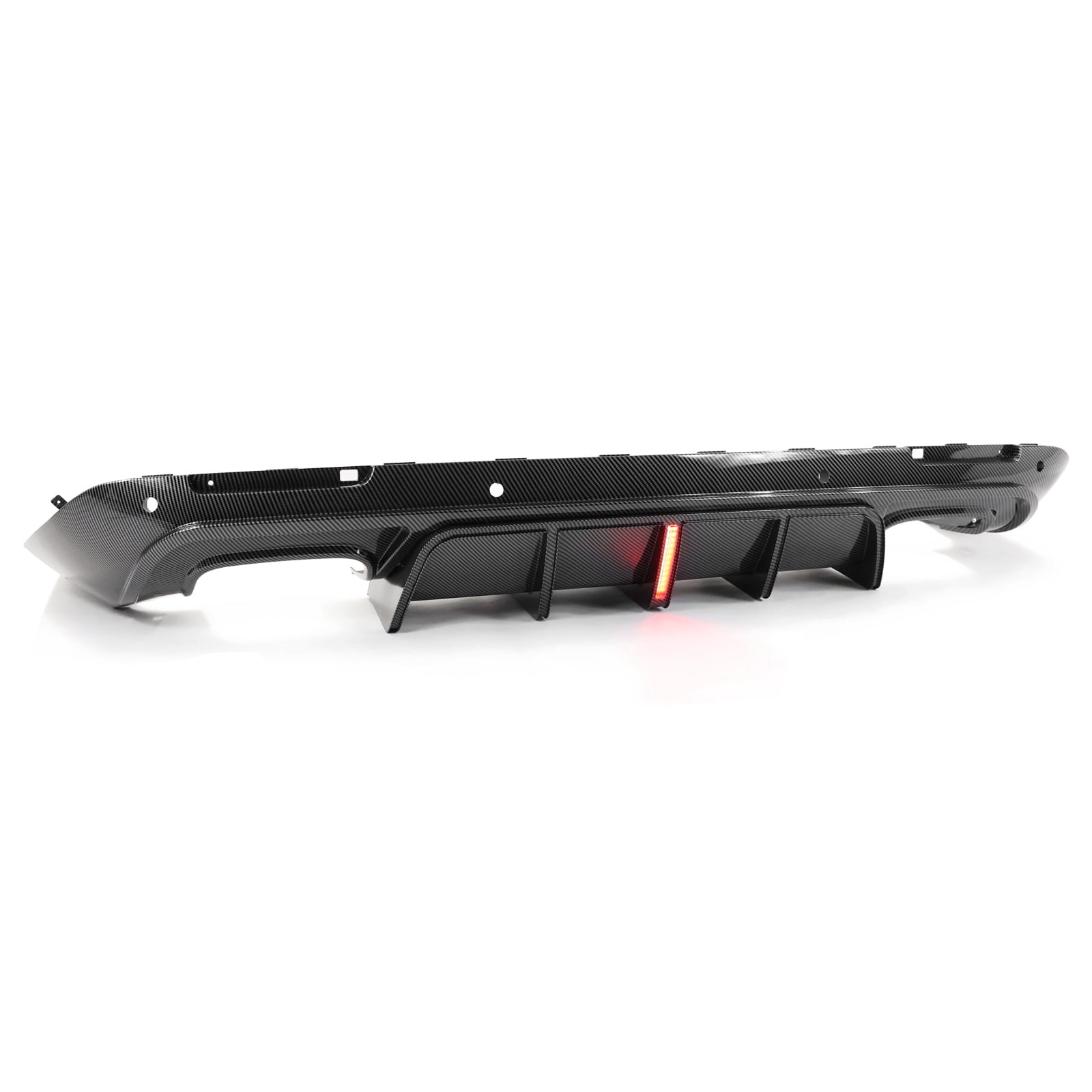 Pp Rear Bumper Ikon Motorsports Rear Diffuser w/ LED Compatible With 2015-2023 Dodge ...