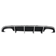 thumbnail image 1 of Ikon Motorsports Compatible with 15-23 Charger SRT Quad Exhaust Rear Diffuser with White Reflective Tape, 1 of 9