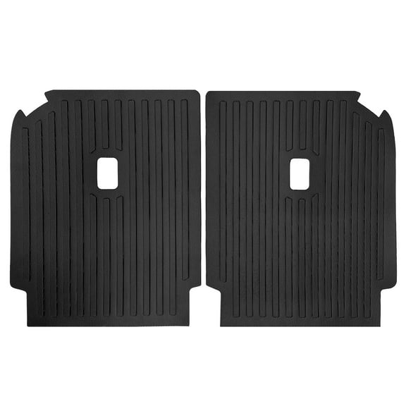 Ikon Motorsports Rear Seat Protector Backrest Cover Compatible With 2022-2024 Rivian R1S Black TPE Waterproof Seat Back Liners Mat Pad Interior Accessories 2 Pieces