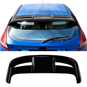Ikon Motorsports Rear Top Roof Window Spoiler Wing Auto Parts For 2011-2019 Ford Fiesta Hatchback ST Style Gloss Black ABS 8A6Z5844210AA CE8Z5444210AA