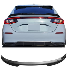 Ikon Motorsports Rear Trunk Spoiler Wing Fits 2022-2026 Honda Civic FL Type R Hatchback, V Style Gloss Black ABS