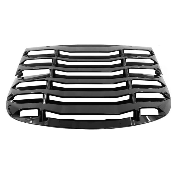 Ikon Motorsports Rear Window Louver Compatible With 2020-2024 Tesla Model Y, Gloss Black ABS Plastic IKON Style Wind Shield Sun Shade Cover Vent 2PC