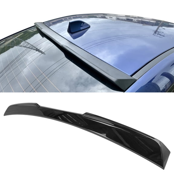 Ikon Motorsports Rear Window Roof Spoiler Compatible with 2015-2021 Subaru WRX & WRX STI X Style ABS Plastic Gloss Black Top Roofline Windshield Visor Spoiler Wing