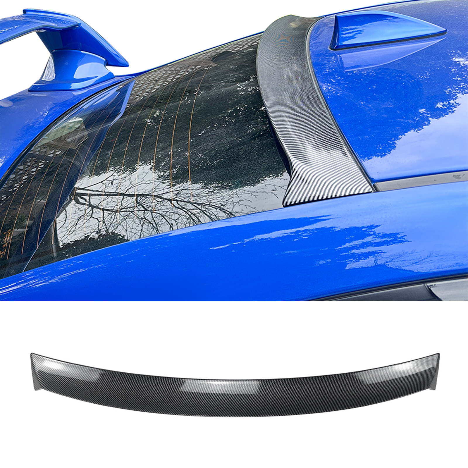 Sti Rear Window Spoiler Ikon Motorsports Rear Window Roof Spoiler Fits 2015-2021 Subaru WRX STI ...
