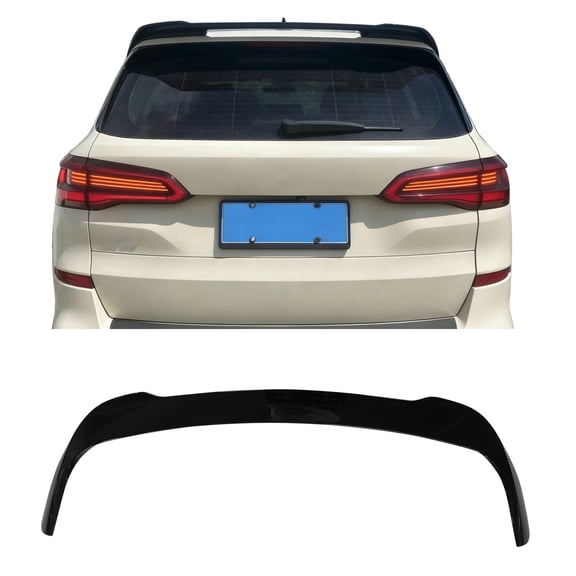 Ikon Motorsports Rear Window Roof Spoiler Fits2019-2026 BMW G05 X5 MP Style ABS Gloss Black Windshield Visor Spoiler Wing