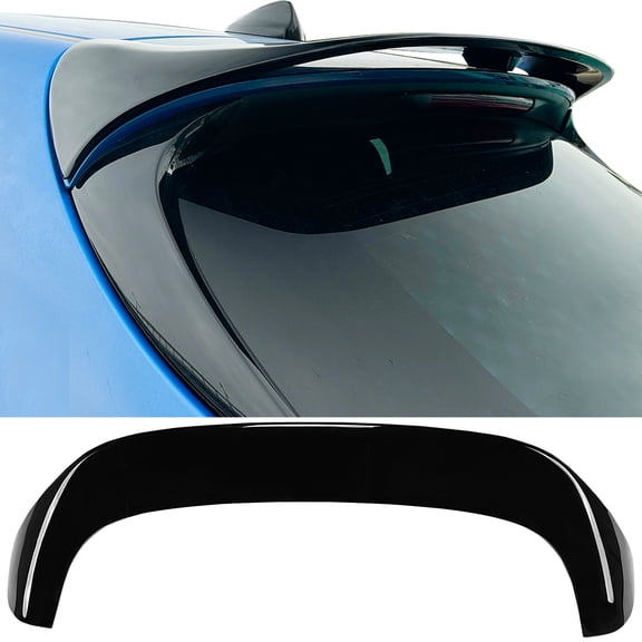 Ikon Motorsports Rear Window Roof Spoiler Fits2023-2026 Alfa Romeo Tonale,Gloss Black ABS V Style Roofline Visor Spoiler Wing