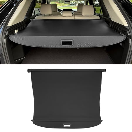 Ikon Motorsports Retractable Cargo Cover Rear Trunk Privacy Security Shield For 2025-2026 Mazda CX-70 2024-2026 CX-90 Carbon Fiber Texture KMV6V1350