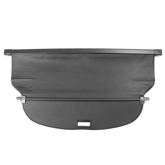 Ikon Motorsports Retractable Rear Trunk Security Cargo Cover Tonneau Added on Bodykit Replacement Compatible With 2017-2022 Honda CR-V Black PVC & Aluminum CF Texture Style