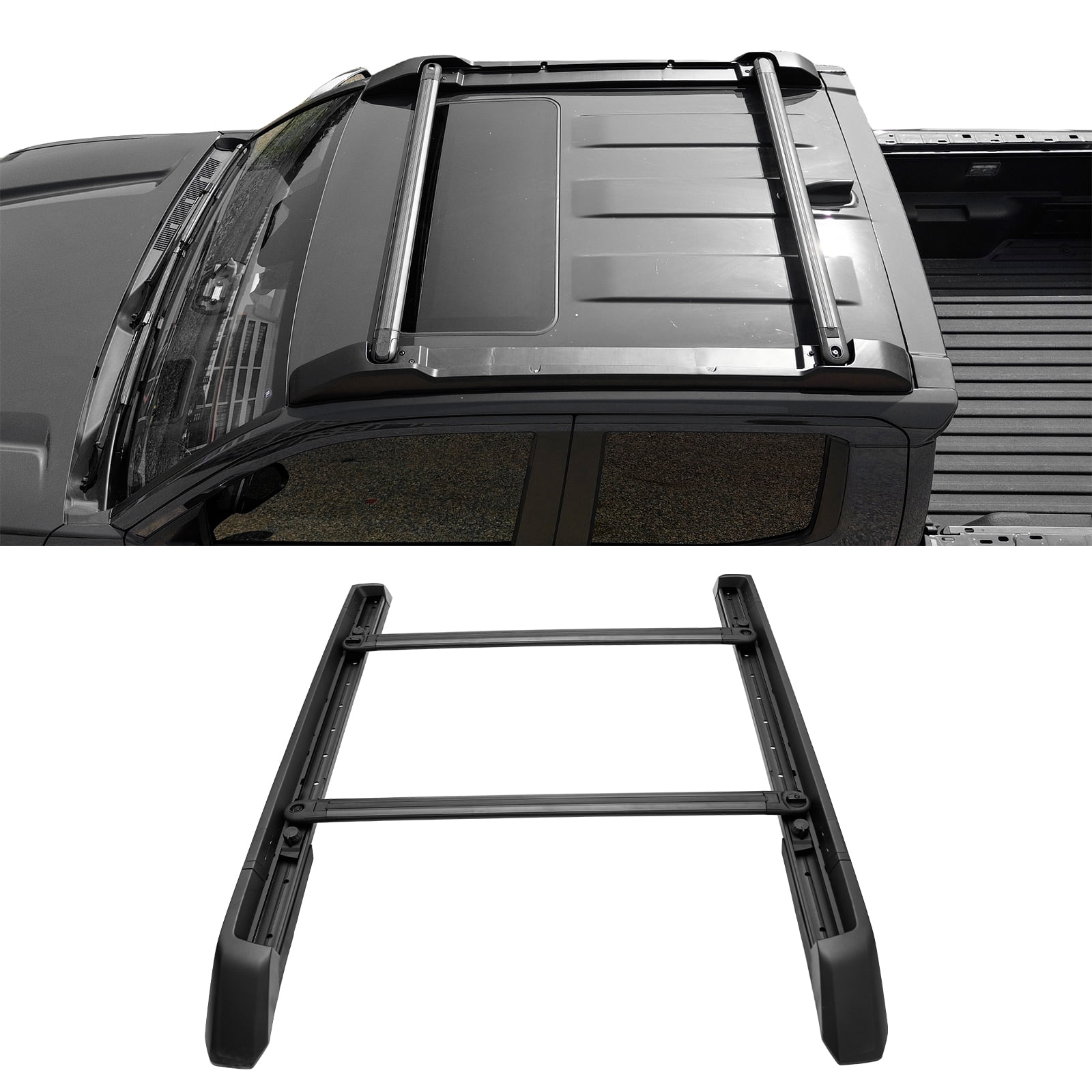Ikon Motorsports Roof Rack Cross Bars w/ Slide Rail for 2024-2026 ...