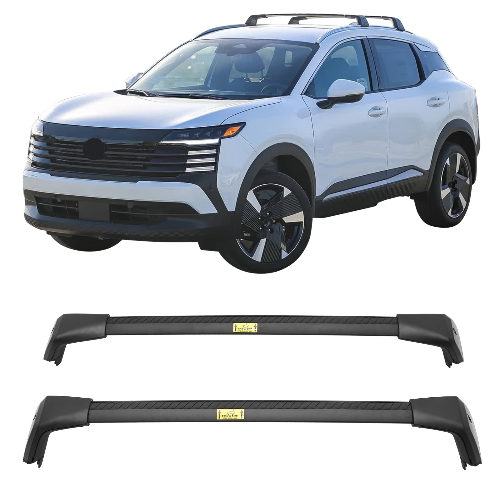 Ikon Motorsports Roof Rack Fits 2025-2026 Nissan Kicks, OE Style Black ...
