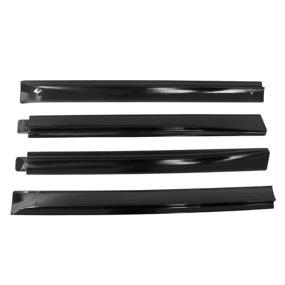 Ikon Motorsports Side Skirts Compatible With 2020-2024 Tesla Model Y Gloss Black Blow Molding ABS V2 Style Side Skirt Extension Splitter Rocker Panel 4PCS