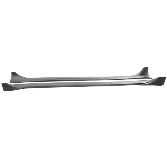 Ikon Motorsports Side Skirts Compatible With 2020-2024 Tesla Model Y Matte Black IKON Style ABS Plastic Side Skirt Extension Splitter Rocker Panel Pair