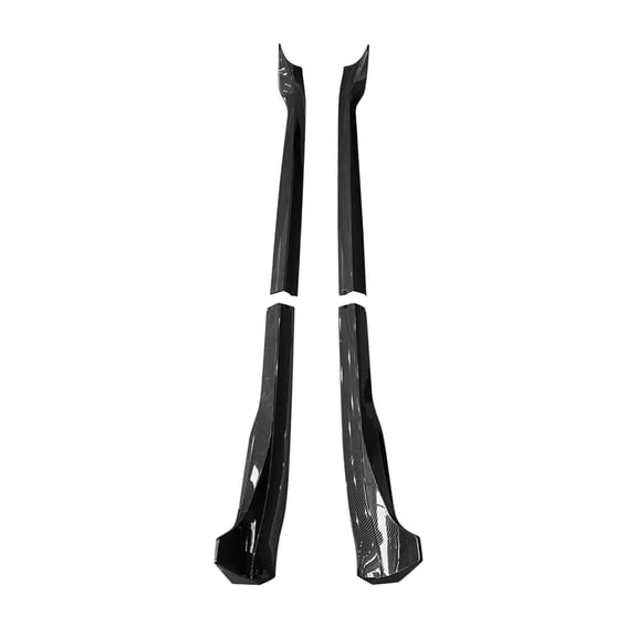Ikon Motorsports Side Skirts Compatible With 17-25 Tesla Model 3 Extension Rocker Panel Carbon Fiber Print 4PCS