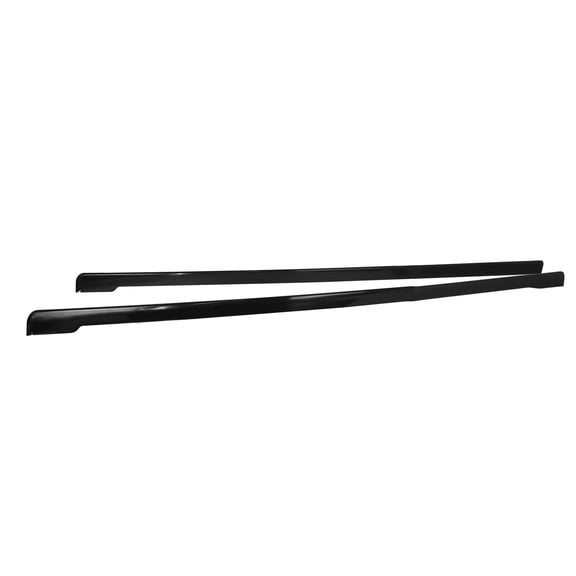 Ikon Motorsports Side Skirts Compatible With 2015-2021 Subaru WRX STI Painted #D4S Crystal Black Silica Pearl PP Rocker Panel 4PCS