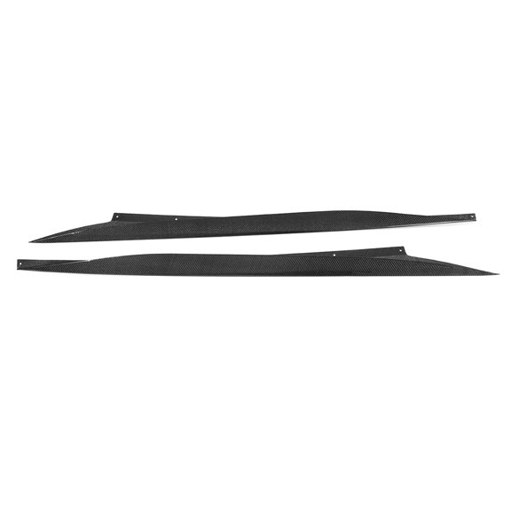 Ikon Motorsports Side Skirts Compatible with 2020-2025 Chevy Corvette C8 Stingray & Z51 Models Z51 Style Carbon Fiber Rocker Panels