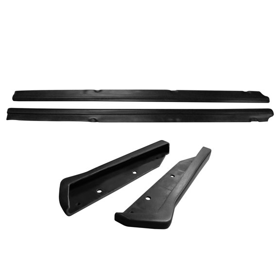 Ikon Motorsports Side Skirts + Corner Aprons Compatible with 2000-2009 Honda S2000 S2K AP1 AP2 JDM Style PU Unpainted Rocker Panel Splitter Underbody Spoiler Side Corner Aprons 4PCS