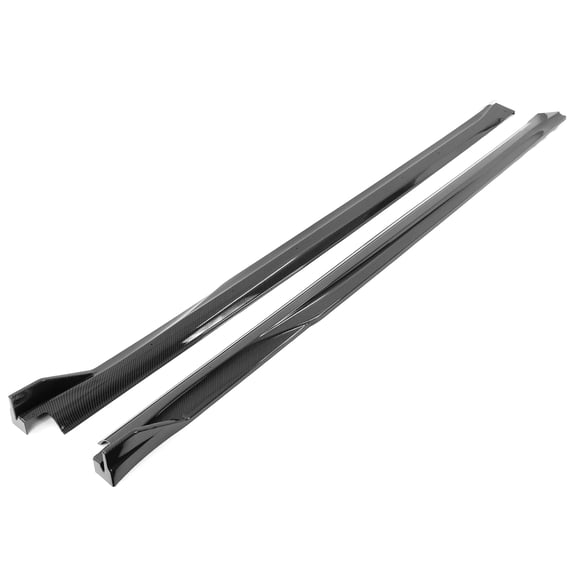 Ikon Motorsports Side Skirts Extension Compatible with 2021-2025 Kia K5 Carbon Fiber Print Injection PP Rocker Panels
