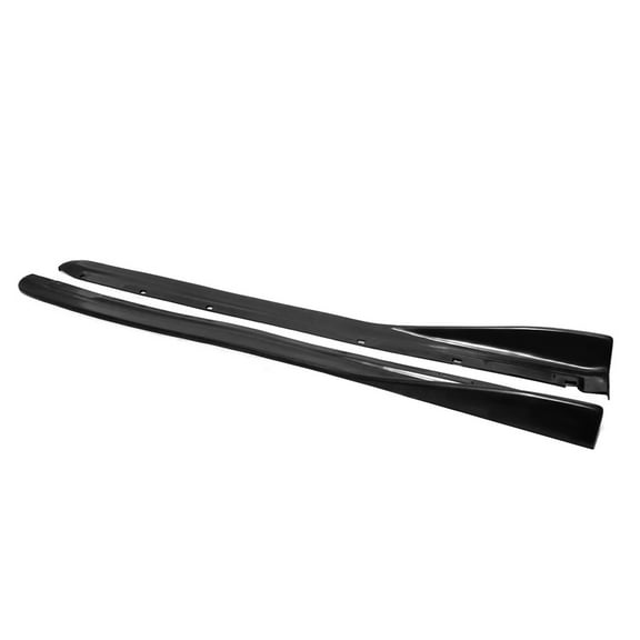 Ikon Motorsports Side Skirts Extention 70" x 5" CS Style Polyurethane Urethane PU Unpainted Black Rocker Panel Splitter Side Underbody Spoiler Universal fit for Most Cars Sedan Coupe Hatchback Wagon