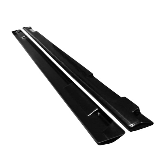 Ikon Motorsports Side Skirts Extention Universal for 75" x 3.5" JDM Style PU Unpainted Black Rocker Panel Splitter Underbody Spoiler